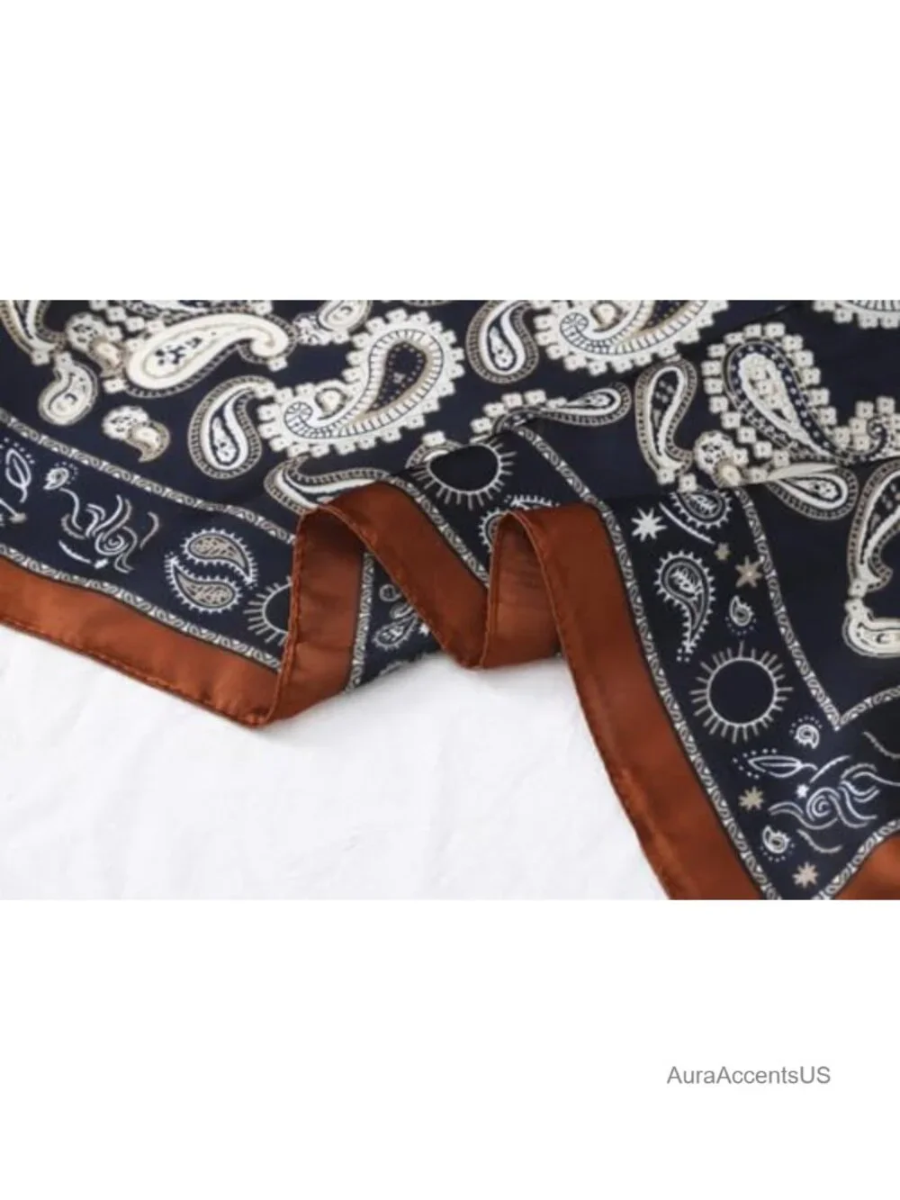 Women's Square Silk Feeling Fashion Scarf - Lightweight Polyester Voile